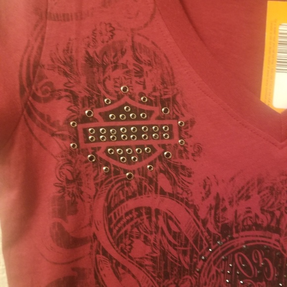 Brand NWT Harley Davidson Red T-shirt - Picture 2 of 4